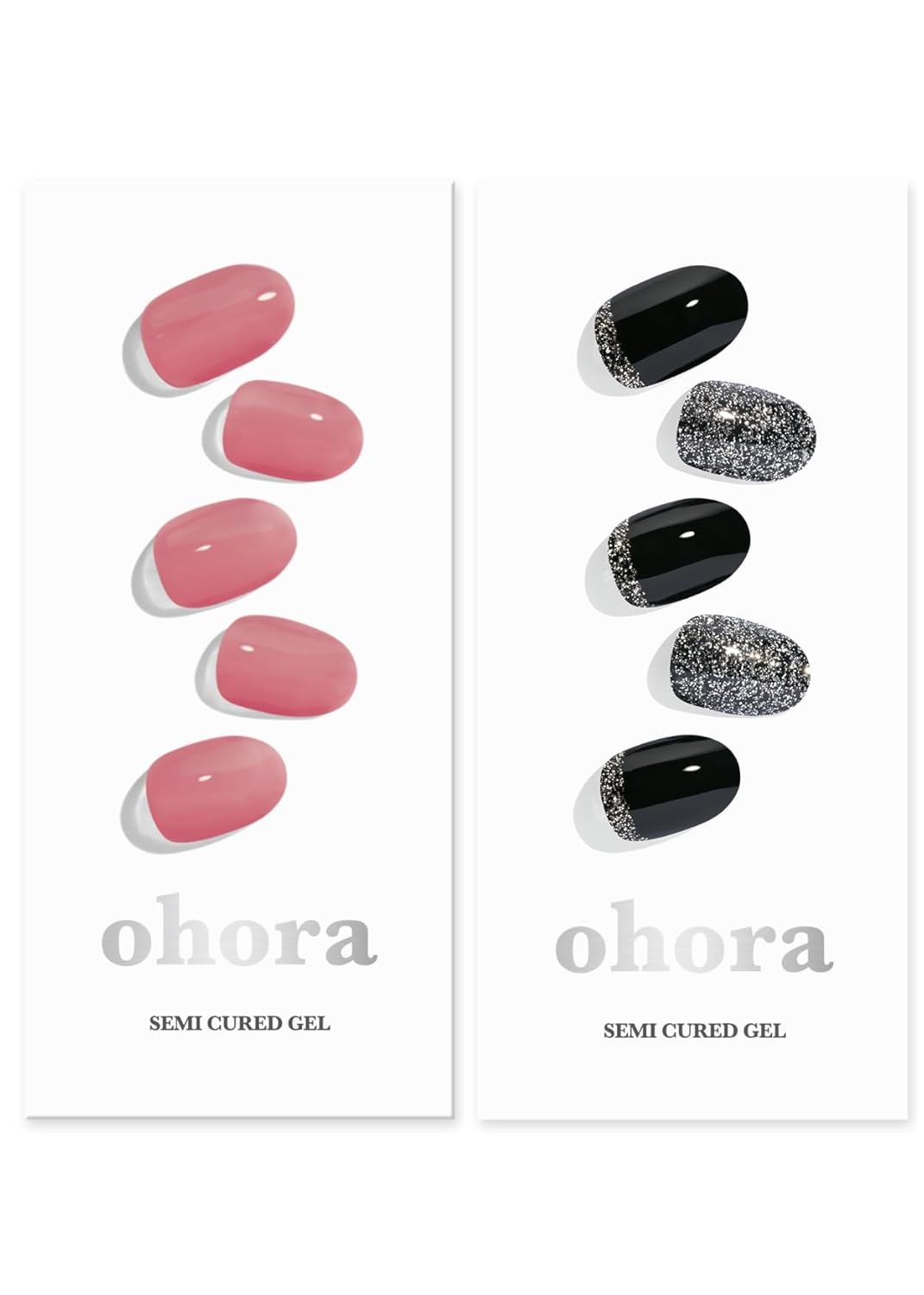 ohora Semi Cured Gel Nail Set of 2 (N Juliet & N Party Night) - Professional Salon-Quality Nail Care