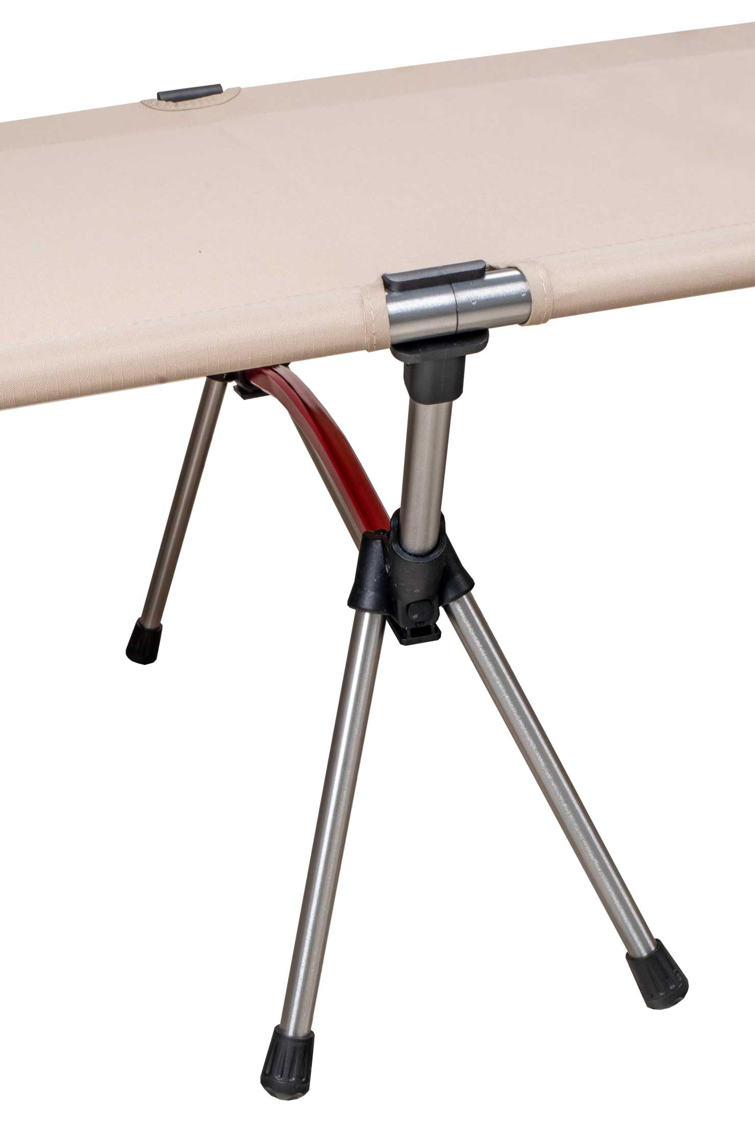 XL Feldbett, bis 150 kg belastbar, Aluminiumgestell, mit Transporttasche, stabil & leicht, für Camping, Gäste & Outdoor, beige