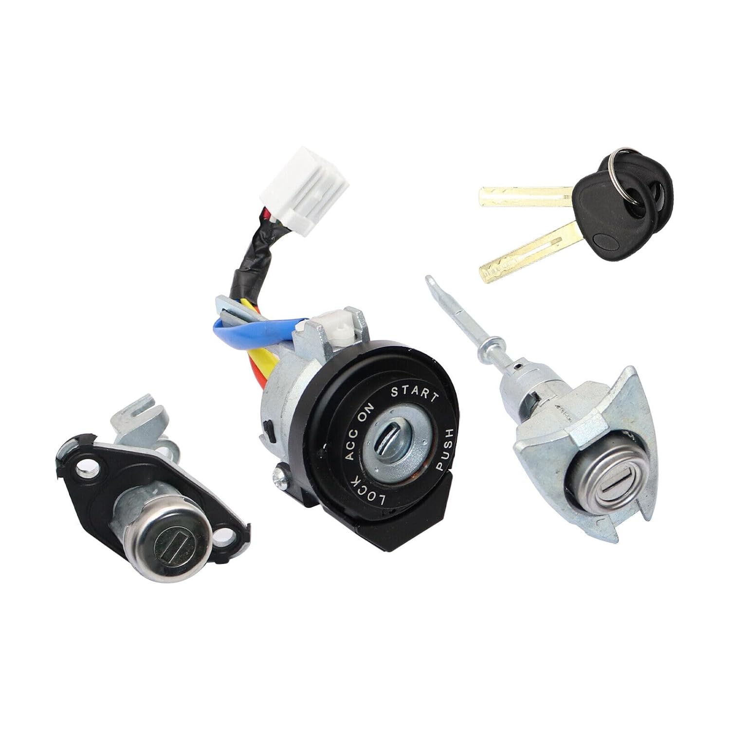 Ignition Switch Door Lock Cylinder with 2 Keys Compatible with Hyundai Sonata 2009-2014 Replaces 81970-3SA00 81250-3SA00 (6Pins)