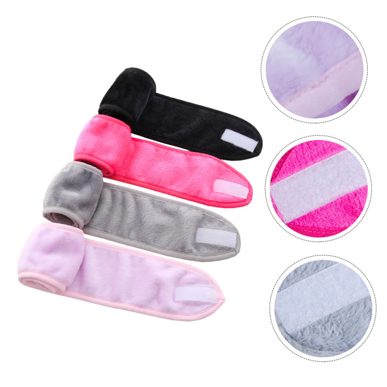 MAGICLULU 12 Pz elastico per in fibra accessorio per per il lavaggio del viso doppio chignon per make up scrunchies arredamento cerchietti copricapo trucco