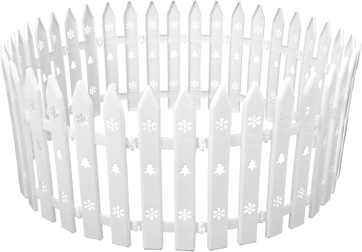 24pcs Christmas Tree Fence Barrier for Dogs Cats and Kids White Picket Fence for Christmas Tree Gate for Toddlers Tree Protector from Toddlers