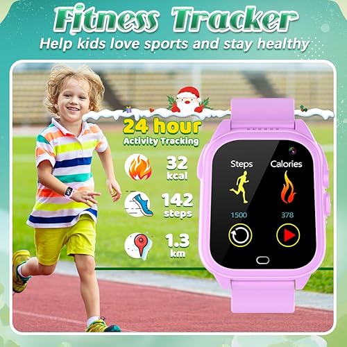 Miniatura 7 de Reloj inteligente impermeable para niños y niñas de 3 a 12 años, juguetes de aprendizaje con 26 juegos, cámara, video, pantalla táctil, reproductor