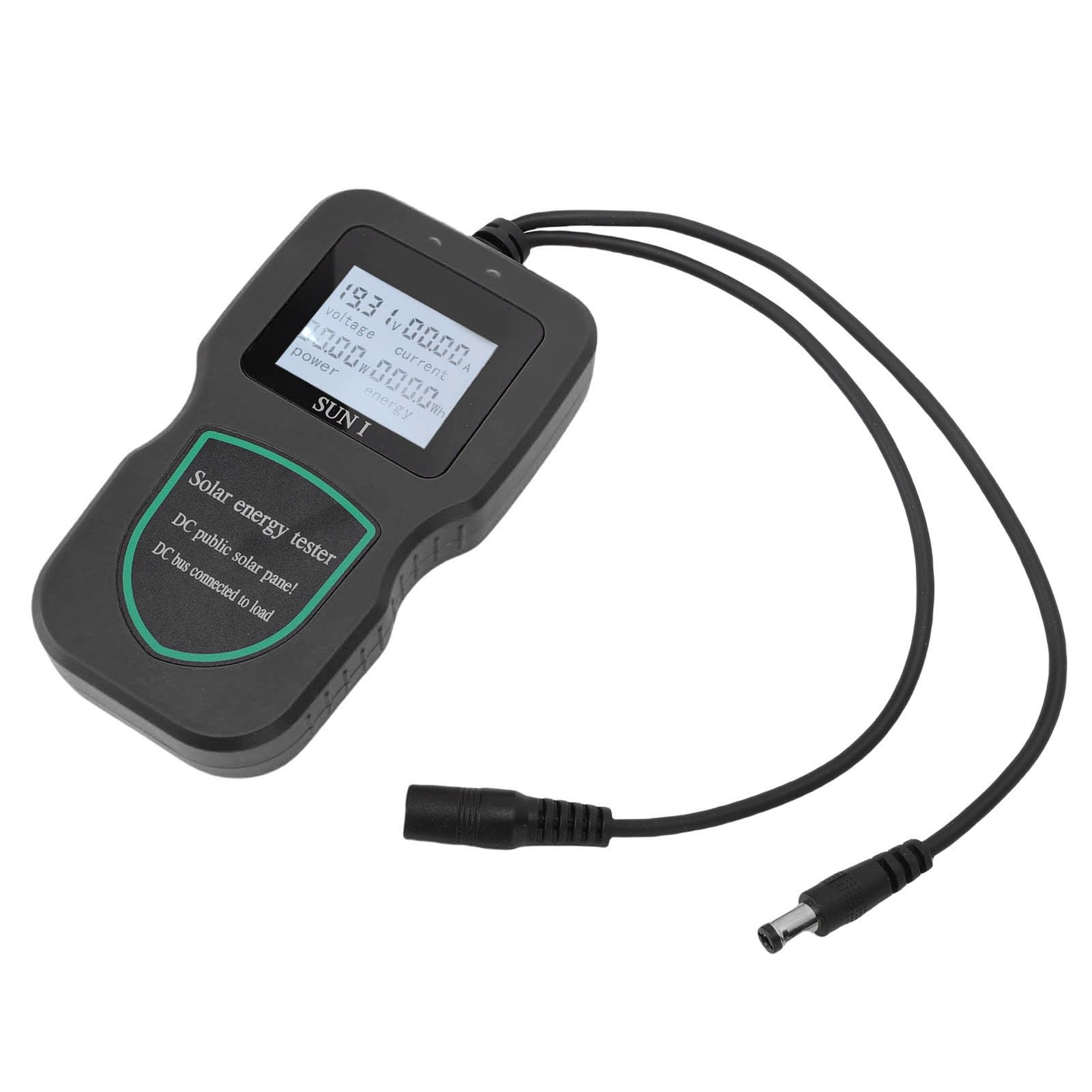 FTVOGUE Tester per Pannelli Solari, Multimetro Fotovoltaico MPPT con Ampio Schermo LCD per Test Efficienti di Pannelli Solari da 5 W a 500 W (BLACK)