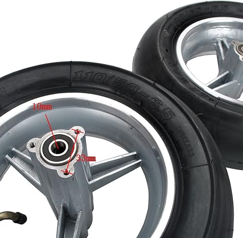 Miniatura 4 de Motocicleta de bolsillo delantera 9065-6.5 trasera 11050-6.5 neumáticos lisos adecuados para neumáticos delanteros y traseros de 2 tiempos,