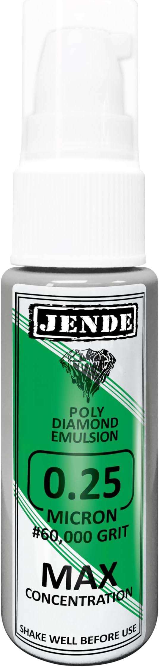 - Jende 0.25 Micron Max Concentration Poly Diamond Stropping Emulsion 20ml - Higher Diamond carat level