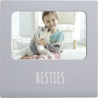 Little Pear Besties Frame, Pet Keepsake Picture Frame, Sibling Keepsake Picture Frame, Baby Girl Or Baby Boy Nursery Décor, 4x6 Photo Insert, Tabletop Picture Frame, Gray