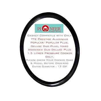 Pioneer Pressure Cooker Nitrile Gasket Compatible For Prestige Aluminium | Steel | Hard Anodised 1.5 litre Outer Lid Pressure Cooker (Pack of 1)