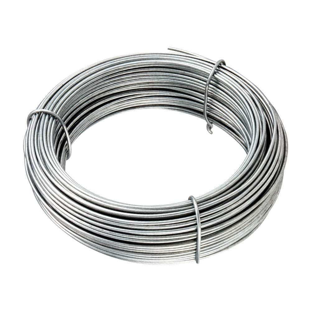 Amagabeli Garden Home Filo di ferro da giardino zincato, 2,2 mm, peso 5 kg, filo di tensione rotolo di filo di ferro metallico rivestito per recinzione WR2 DA098