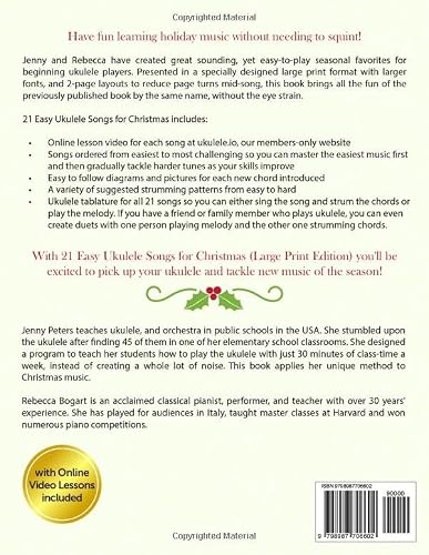 21 Easy Ukulele Songs for Christmas: Learn Traditional Holiday Classics For Solo Ukelele with Songbook of Sheet Music + Video Access – vue 2