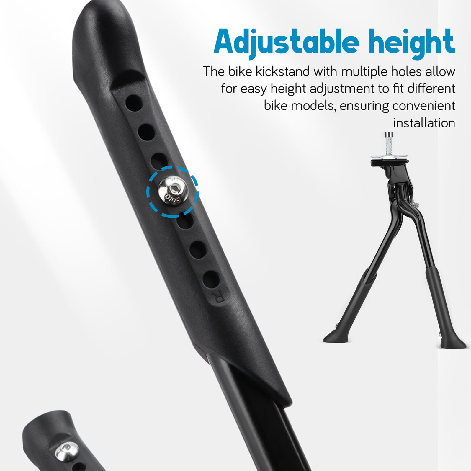 Cavalletto Bici Regolabile in Alluminio Doppio Supporto Pieghevole per Mountain e Bici da Corsa Stand Bike Salvaspazio Adatto Diversi Modelli