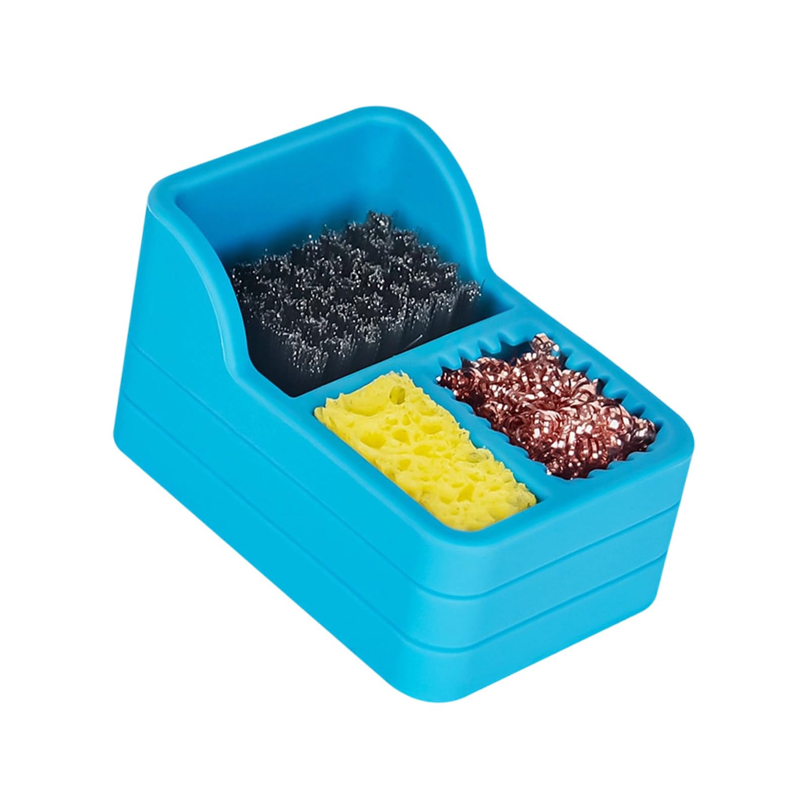 Kaeltsyn Blue Sturdy Silicone Solder Scrap Bin Multi Purpose Storage Box Flexible Parts Holder For Welding And Electronics Maintenance Non Stick Clearing Bin