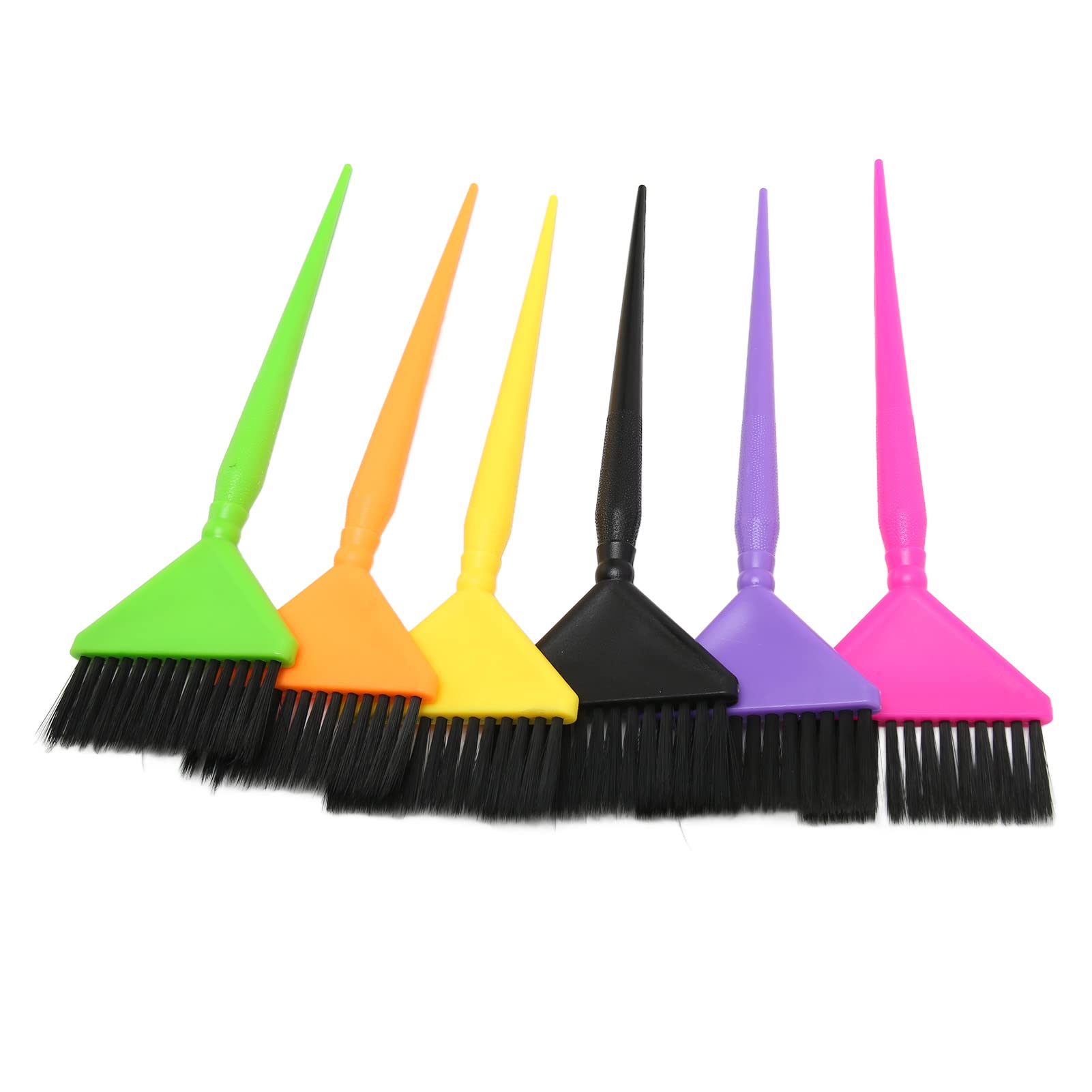Hair Dye Brush, Hair Brush, 6 Pieces, Long Tail, Hairdressing, Multicolored Hairdresser for Lounge