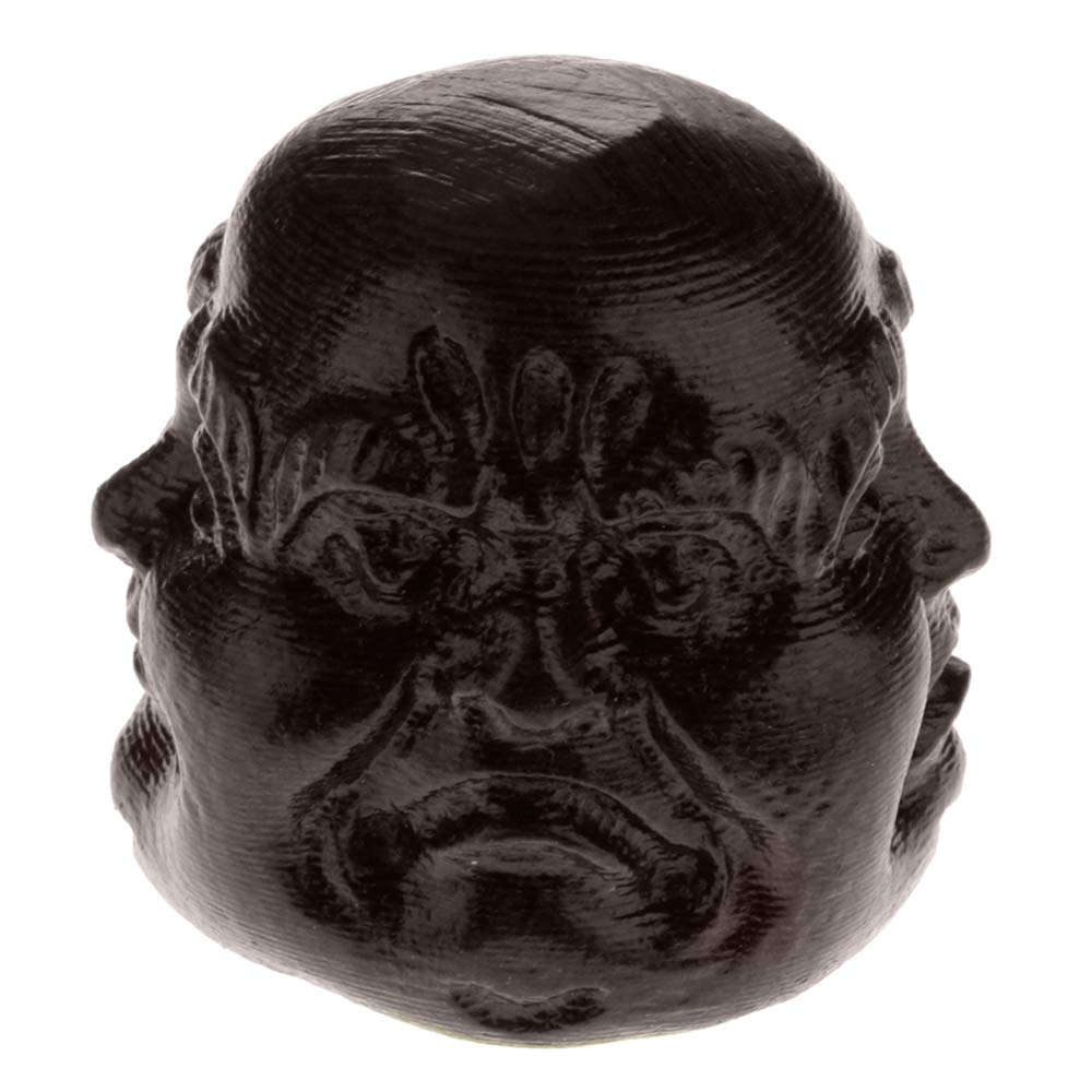 1pc Collectibles Chinese Hand Carved Wooden Tibetan Buddhism Buddha Head Statues Anger Sadness and Erawan Buddha