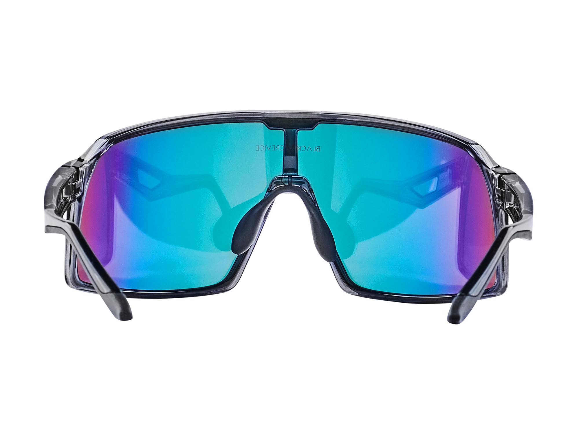 Black Crevice Gafas deportivas negras I Gafas unisex con lentes cilíndricas + funda y bolsa de microfibra I Gafas deportivas con 100% protección UV I Gafas deportivas con almohadillas nasales de goma