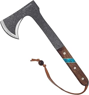 Condor Tool & Knife, Blue River Tomahawk, 1075 High Carbon Steel, 13 in Overall Length, Leather Sheath - Condor