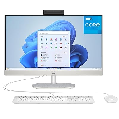 HP 24 Touchscreen All-in-One Desktop Computer for Home and School, Intel Processor (Beat i3-1110G4), 23.8" FHD Display, 32GB DDR4 RAM, 1TB PCIe SSD, WiFi 6, Bluetooth, Business AIO, Windows 11 Pro