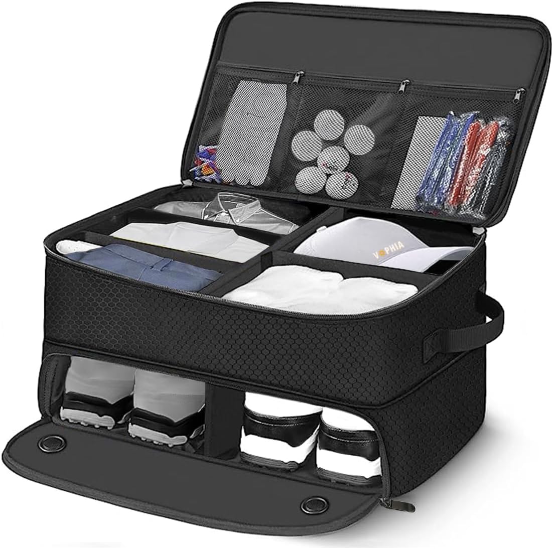 VOPHIA 2 Layer Golf Trunk Organizer with Separate