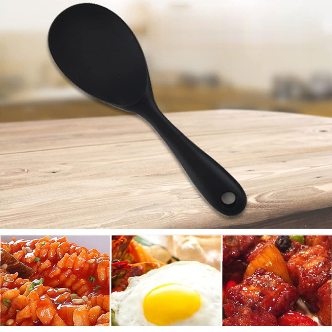 2 Palette Per Riso Antiaderenti - Cucchiaio In Plastica Bianco Per Cucina - Foto 5