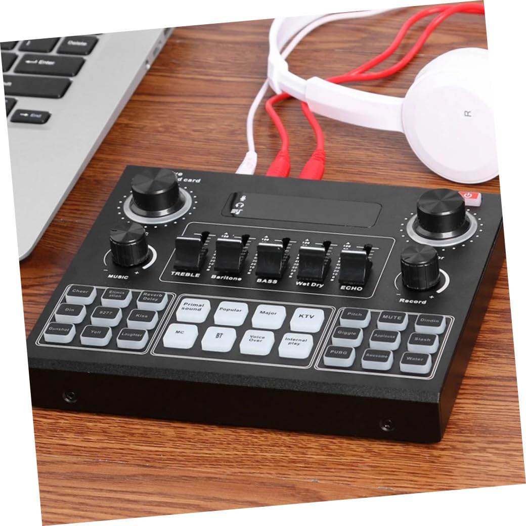 Abaodam Carte Externe Pour Mobile Et Pc Enregistrement Audio Direct Avec Effets Spéciaux Et Mixeur Intégré Idéale Pour Streaming Direct Et Événements Ligne