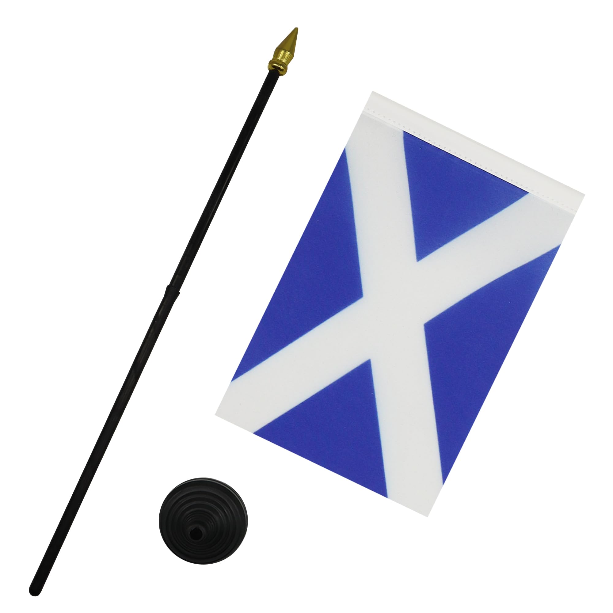 AZ FLAG Bandiera da Tavolo Scozia 15x10cm Punta Dorata - Piccola Bandierina Scozzese