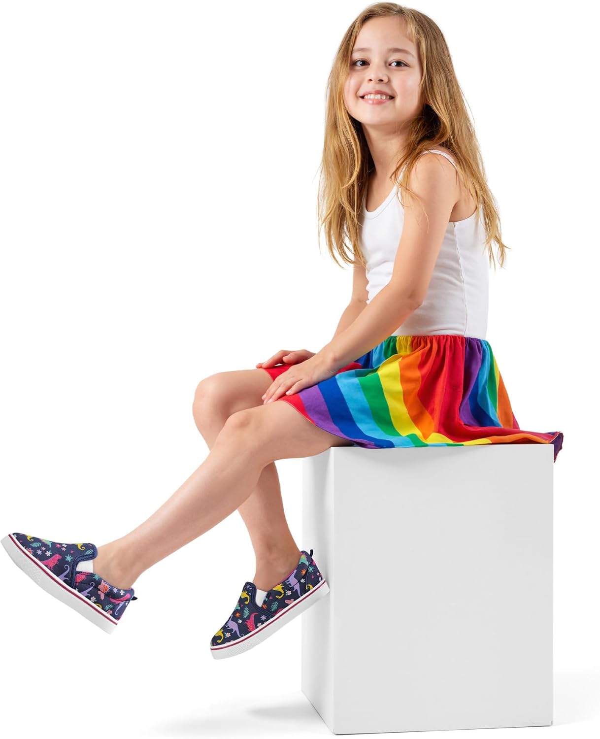 K KomForme Toddler Girls Boys Shoes Little Kids Slip on Canvas Sneakers for Running/Walking - Image 2