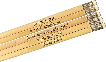 50 Pieces Wooden Graphite Pencils with Natural Eraser Orange Red Fuchsia and White Laser Engraving [Tempered]