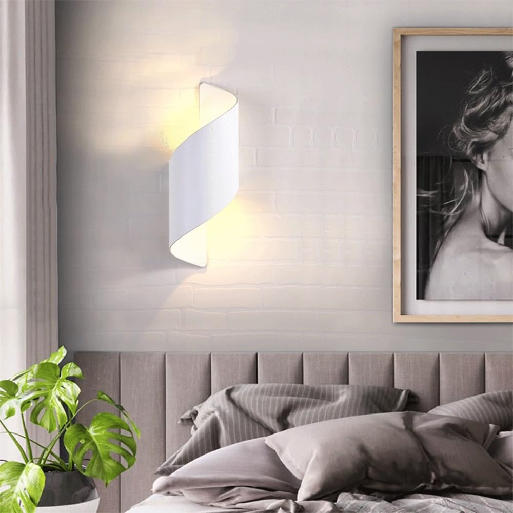 Applique murale moderne en aluminium blanc style grange et ferme pour chambre