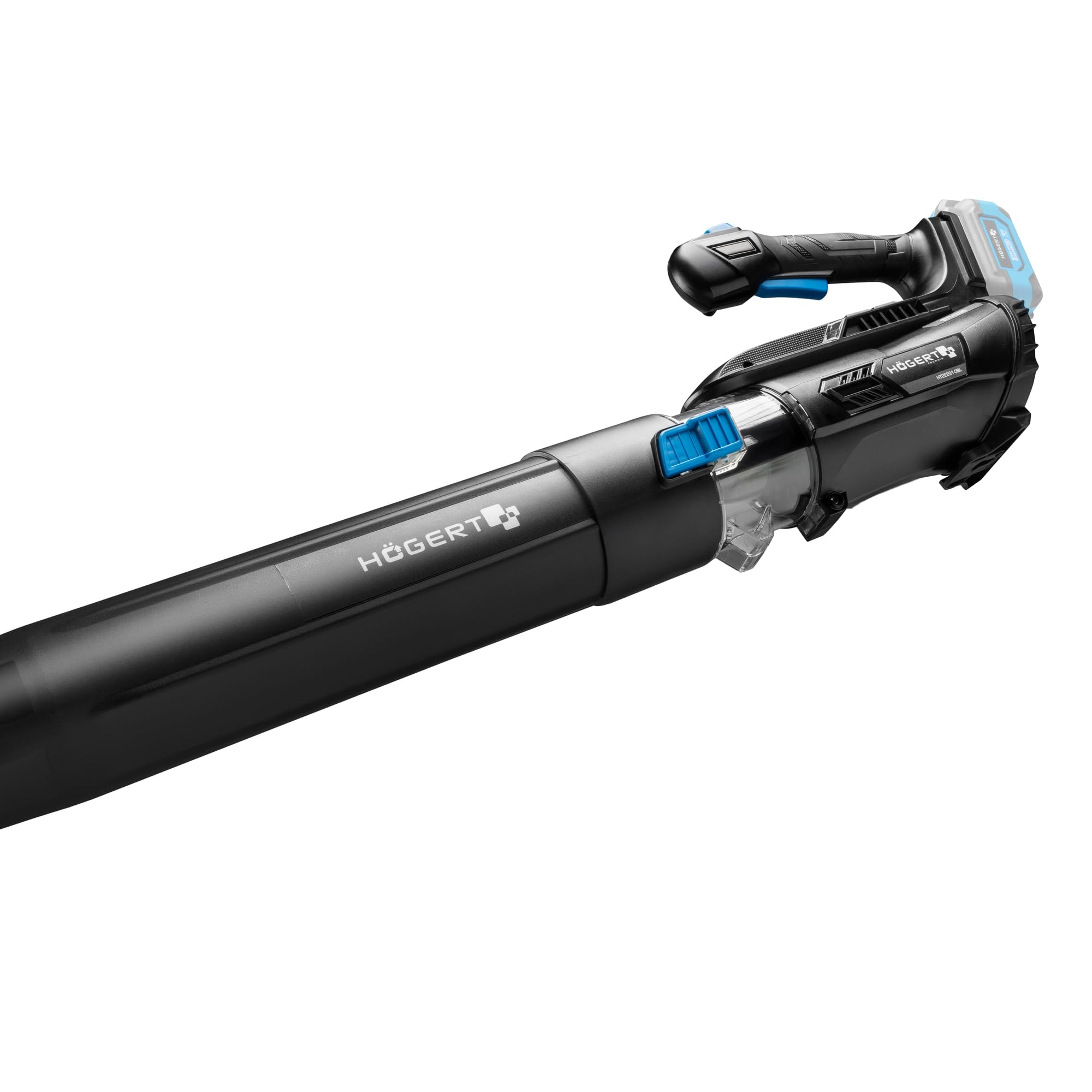 HÖGERT TECHNIK Soplador de Hojas a Batería 18V OneAccuSystem, soplador de jardín inalámbrico, Velocidad de Aire 144 km/h, caudal 570 m³/h, para jardín, terraza y Entrada, sin batería