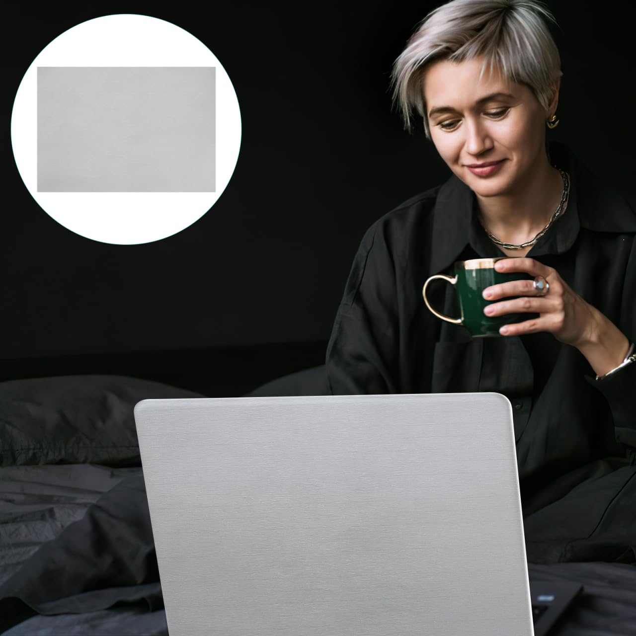 Housoutil Pellicola cambia colore per laptop, 16,54 pollici, spazzolato, riutilizzabile, antigraffio, per laptop e accessori