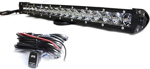AngelMa - Barra LED recta de 19 pulgadas de 90 W de Cree LED de punto de inundación para Ford Truck 4x4 Radius GOG Trucks UTV SUV 4x4 Polaris Razor