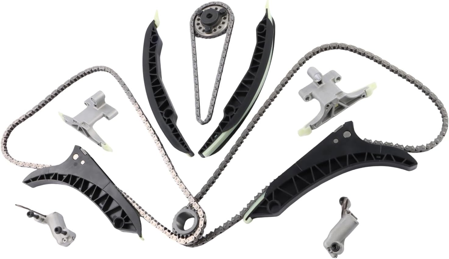 N63 Engine Timing Chain Kit Fits for BMW F10 F90 G30 550i 650i 750i 750Li X5 X6 2011-2015 4.4L V8 Turbo N63B44A Engine OE 11147574373 11317567503 11317574397 11317565242