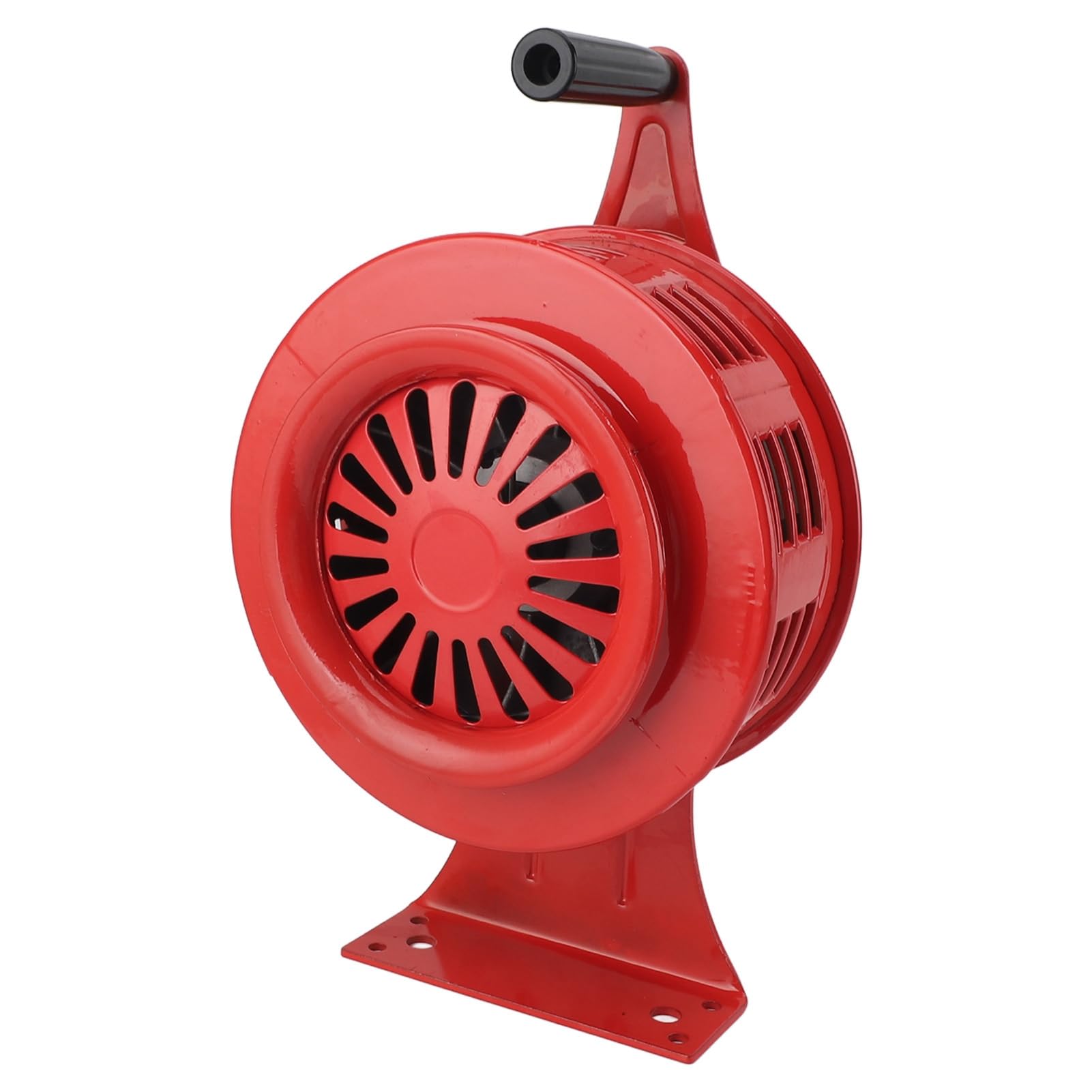 Sirena de Manivela Fuerte Impermeable Alarma de Sonido Fácil de Usar para Situaciones de Emergencia Aleación de Aluminio 125dB 1 Unidad (Roja)