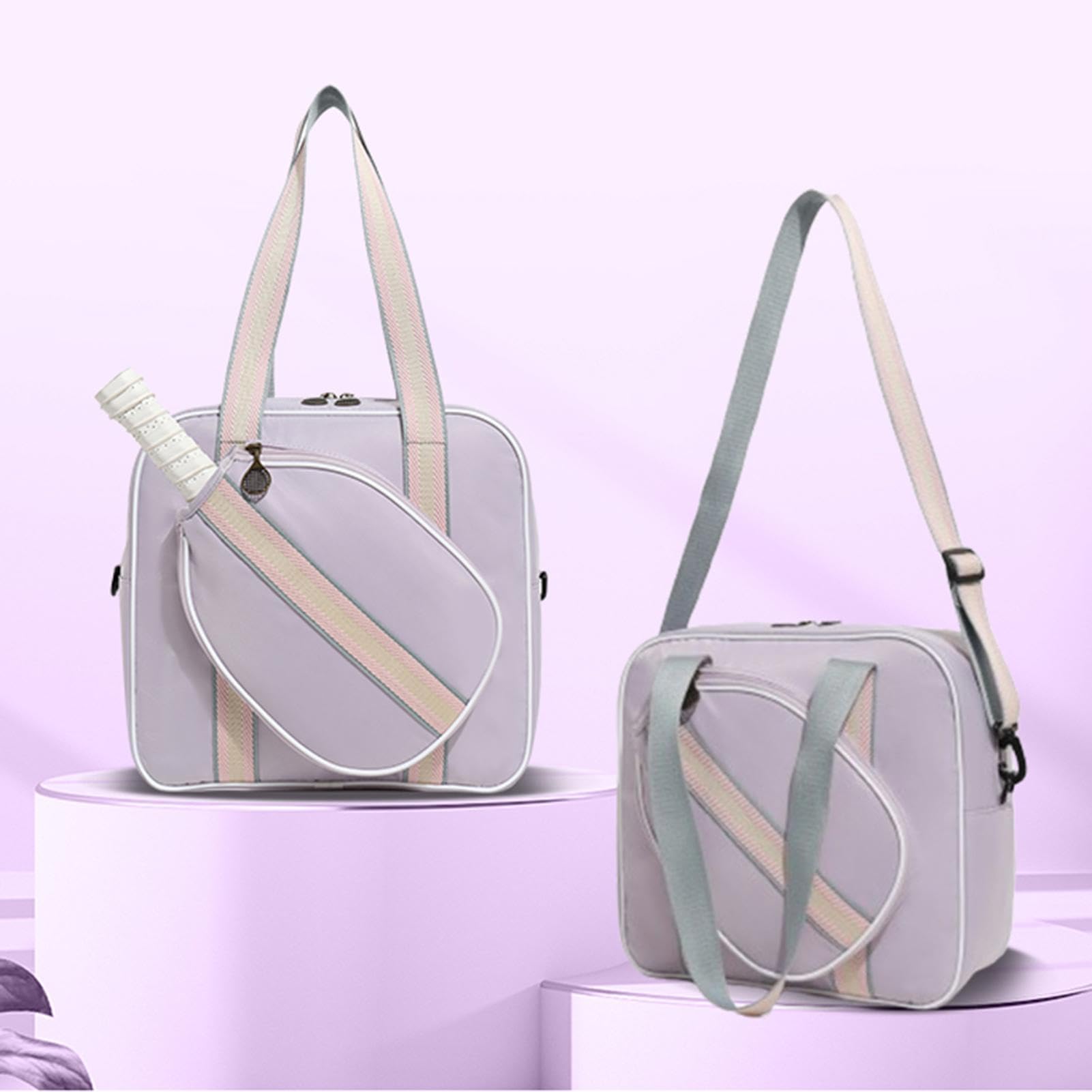 Generisch Borsa a tracolla da tennis, borsa a tracolla da tennis, borsa per racchette da badminton, grande borsa per attrezzatura da tennis, borsa impermeabile con tracolla, elegante per uomo e donna