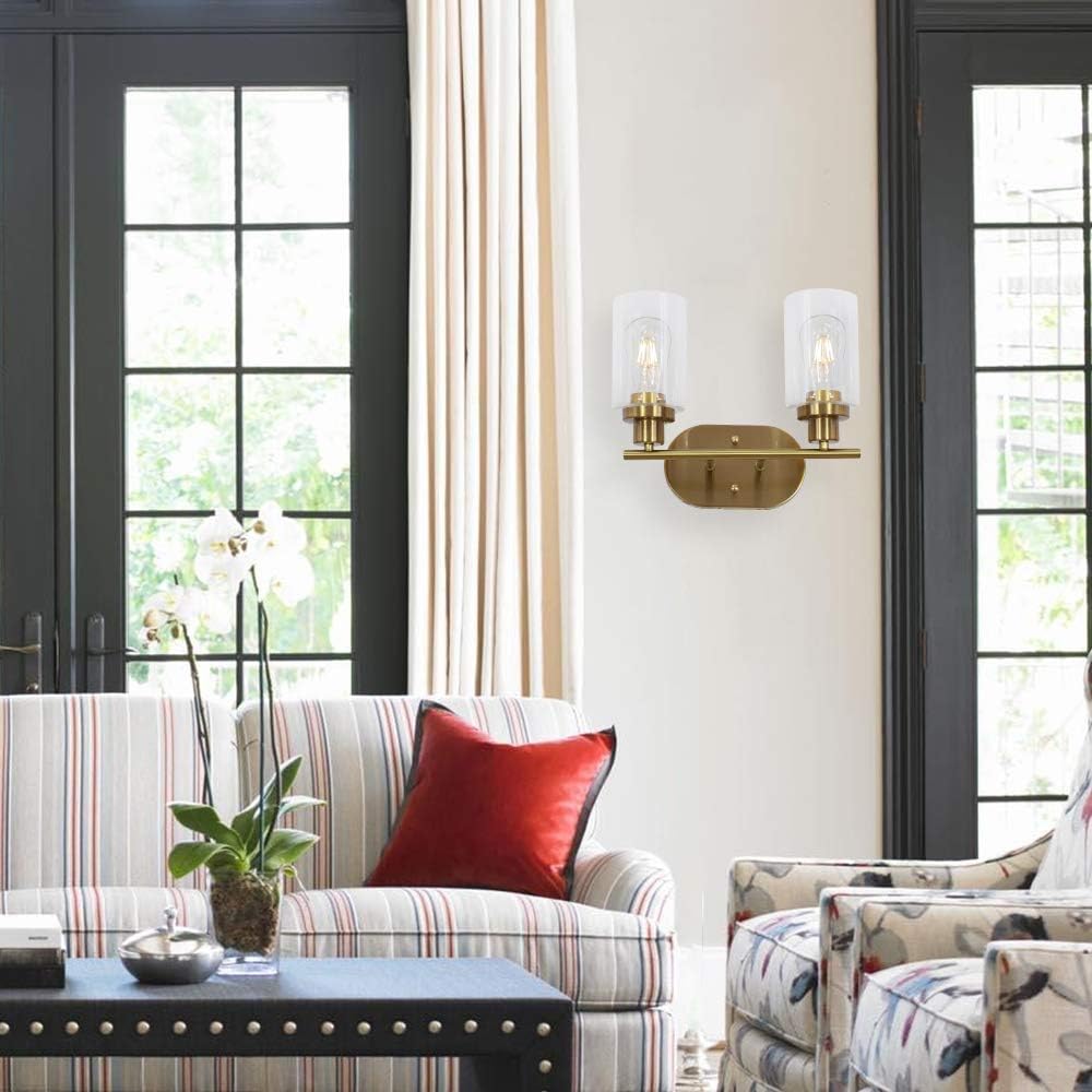 One-Day Sale: Up to 70% Off VINLUZ 2 Light Brass Wall Sconces Bathroom Light Product Deal VINLUZ 2 Light Brass Wall Sconces Bathroom Light