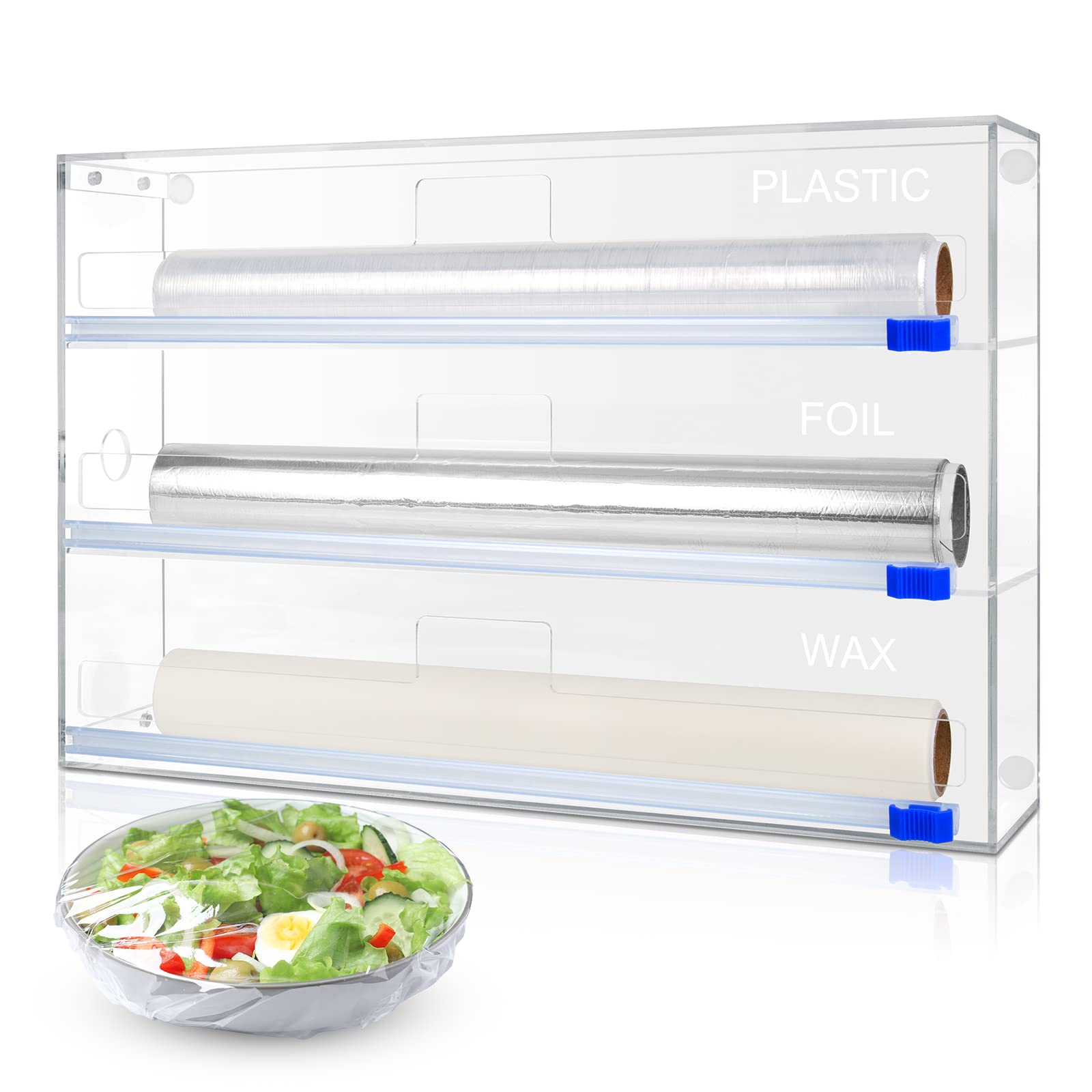 Foil Plastic Wrap Organizer Acrylic Aluminum Foil Storage Organization