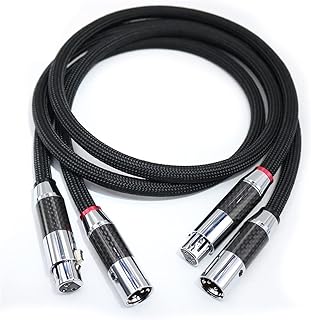 LINYY XLR Cable HIFI PVC 2 Core Pure Copper OFC Female XLR To Male XLR RCA Wire Signal Line RCA Audio Cables (Color : F XLR to M XLR, Size : 1m)