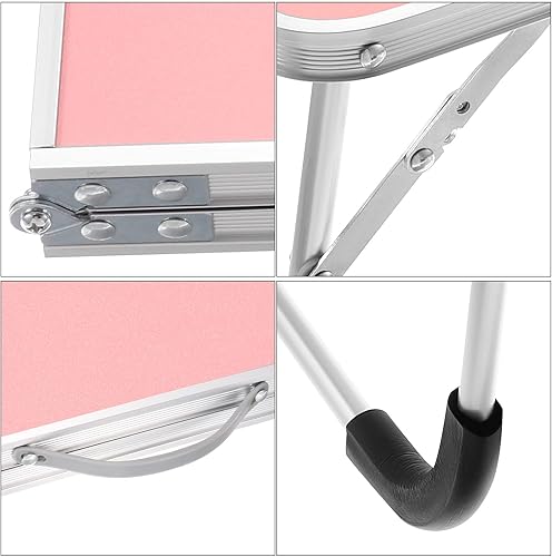 Miniatura 4 de PATIKIL Mesa plegable para laptop, escritorio de regazo portátil, mesa de picnic, mesa de cama, aperitivos, escritorios de trabajo para cama, sofá,