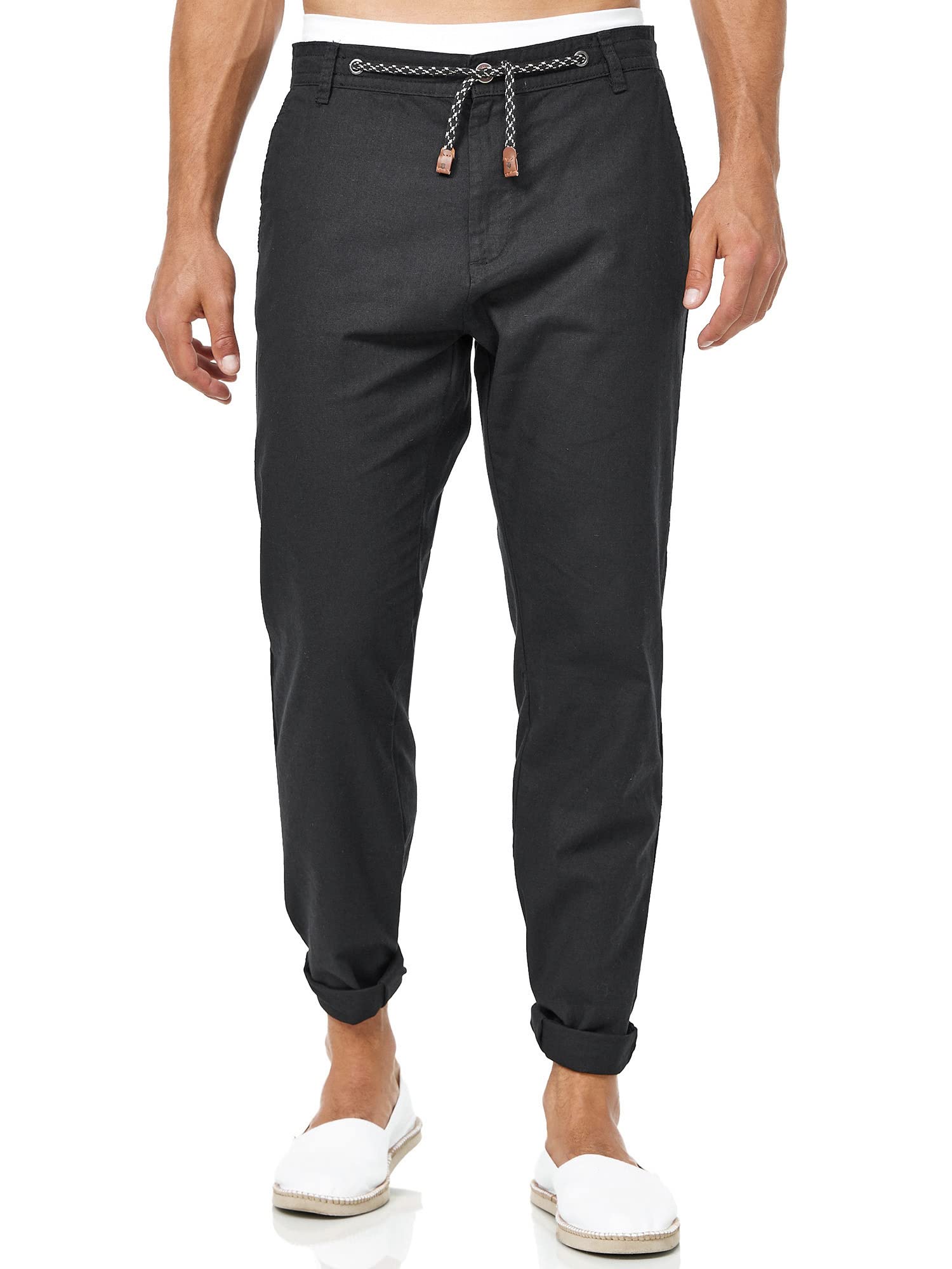 Indicode Uomini Veneto Pants | Pantaloni in Lino e Cotone