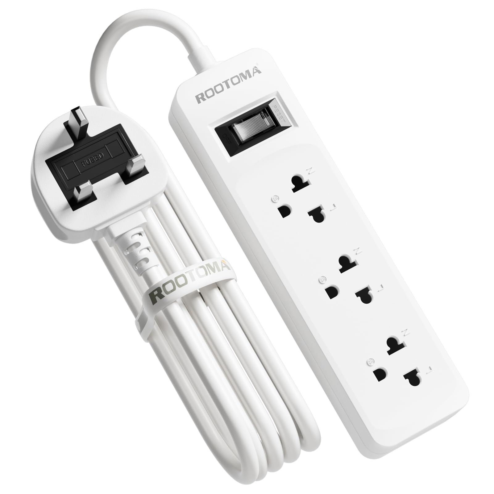 US to UK Plug Adapter 3 Outlets for American/European Electronic Devices, Shaver Plug Adaptor UK, Travel from United States, Canada, France, Spain, Germany,13A/3250W