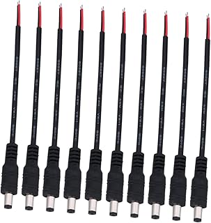 OSALADI Led Strip Ligjts 10 Pcs Dc Power Connector Power Jack 12v Connectors Jack Connector 12v Pigtail Cable Male Power Connector Dc Male Connector Power Supply Led Strip Lghts