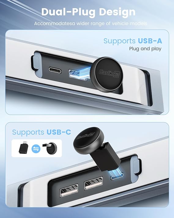 CarlinKit MINI Ultra3: The latest wireless CarPlay & Android Auto adapter. Transforms wired connections to wireless, delivering ultra-fast connectivity with plug-and-play functionality. Compatible wit