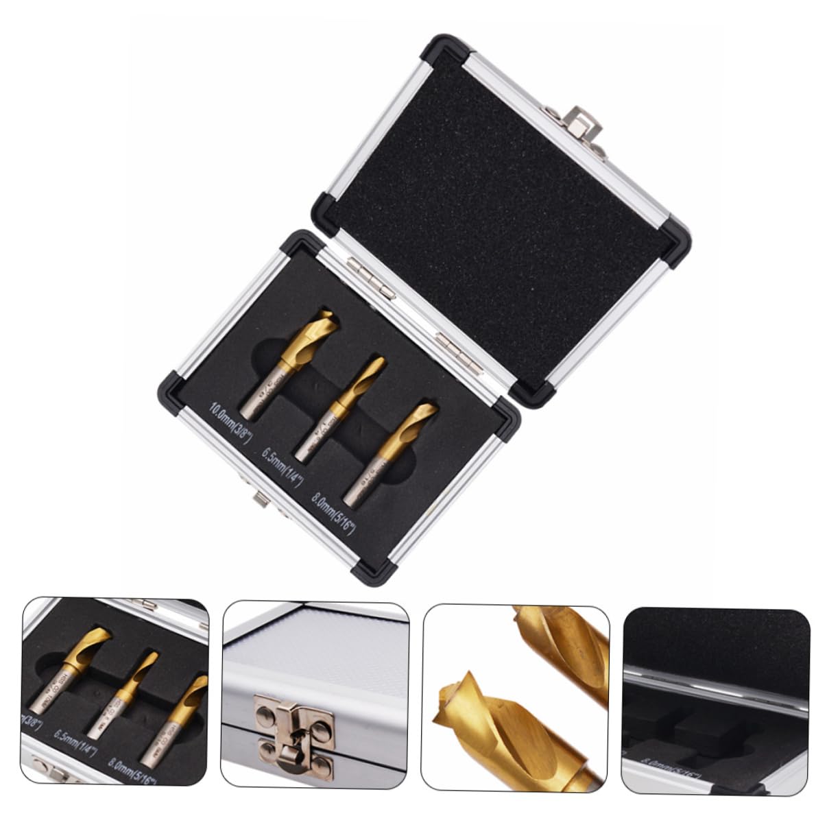 Hss Cobalt Spot Weld Cutter Drill Bits Set, 6.5mm 8mm 10mm