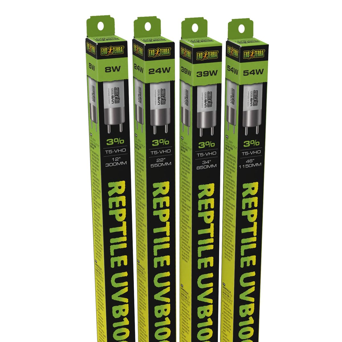 Exo Terra Reptile UVB100 T5 VHO Bulb 24W 22" – Very High Output Bulb for Reptiles, UVA/UVB Lighting for Terrariums, Supports Vitamin D3 & Calcium Absorption — view 12