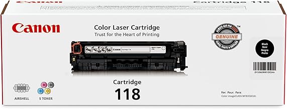 Genuine 118 Black Toner Cartridge Compatible with MF720 Series, LBP7200Cdn, LBP7660Cdn, MF8300 Series, MF8580Cdw