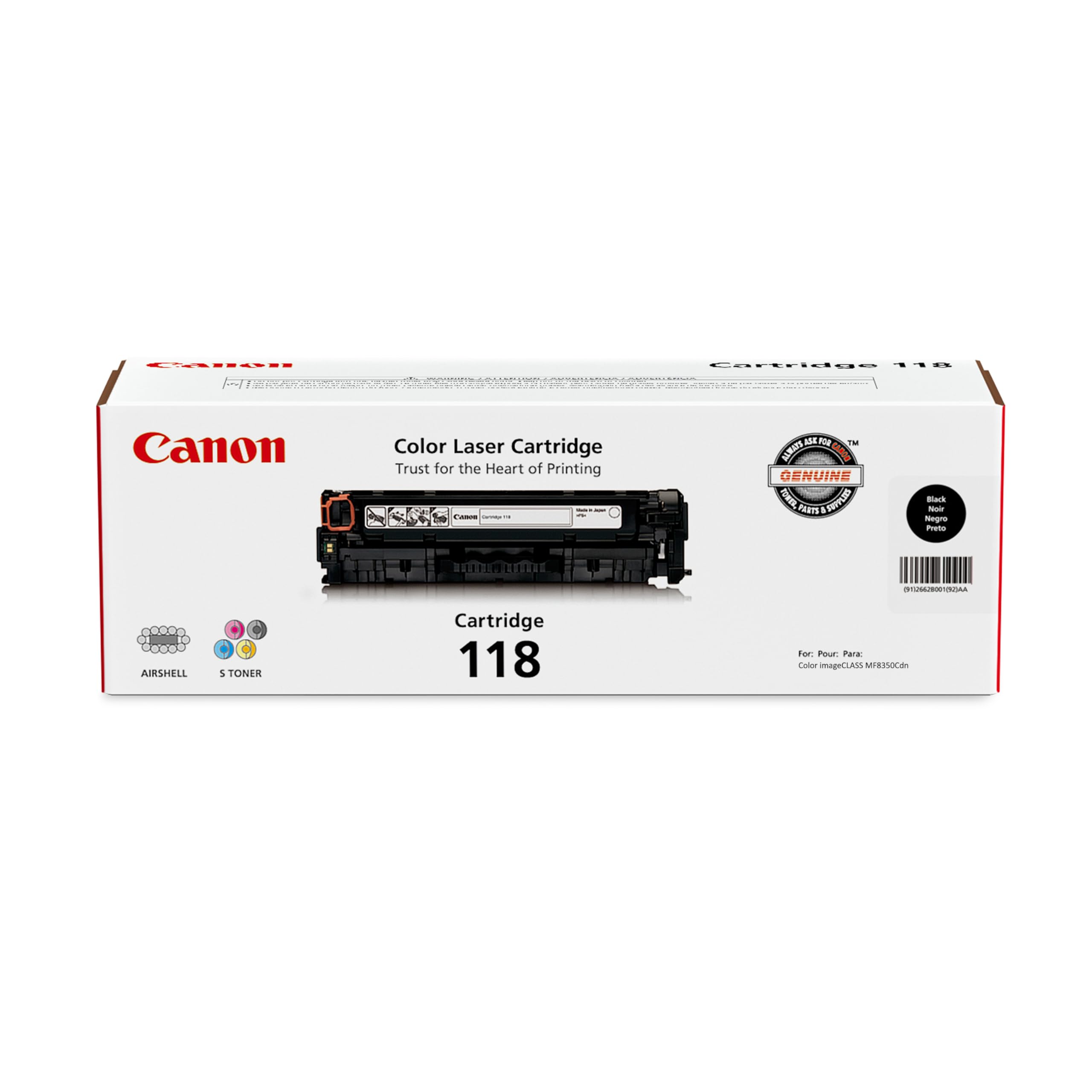 Canon Genuine Toner Cartridge 118 Black : Amazon.ca: Office