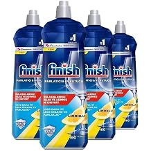 Finish Bula k Makinesi Parlat c  ve Kurutucu S v , Limonlu, 800 ml, 4'l  Set