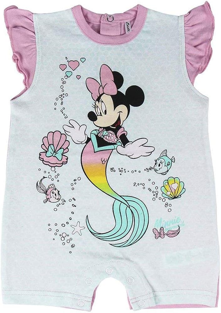 Cerda Baby Girls Pelele Bebe Nina Disney Minnie Mouse De Sirena 12 Meses 100 Algodon Footies Turquesa 2xl Amazon Co Uk Clothing