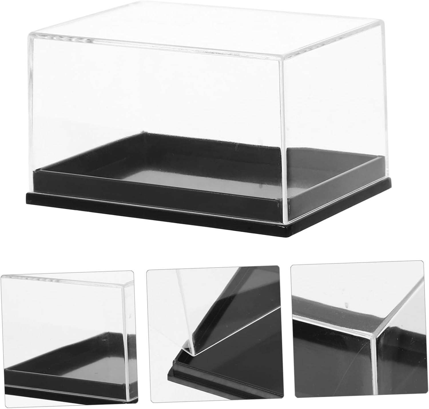 MAGICLULU 4Pcs Transparent Specimen Display Cases Jewelry Box Storage for Minerals Shells Craft Beads Containers for Organizing Items and Showcasing Collectibles