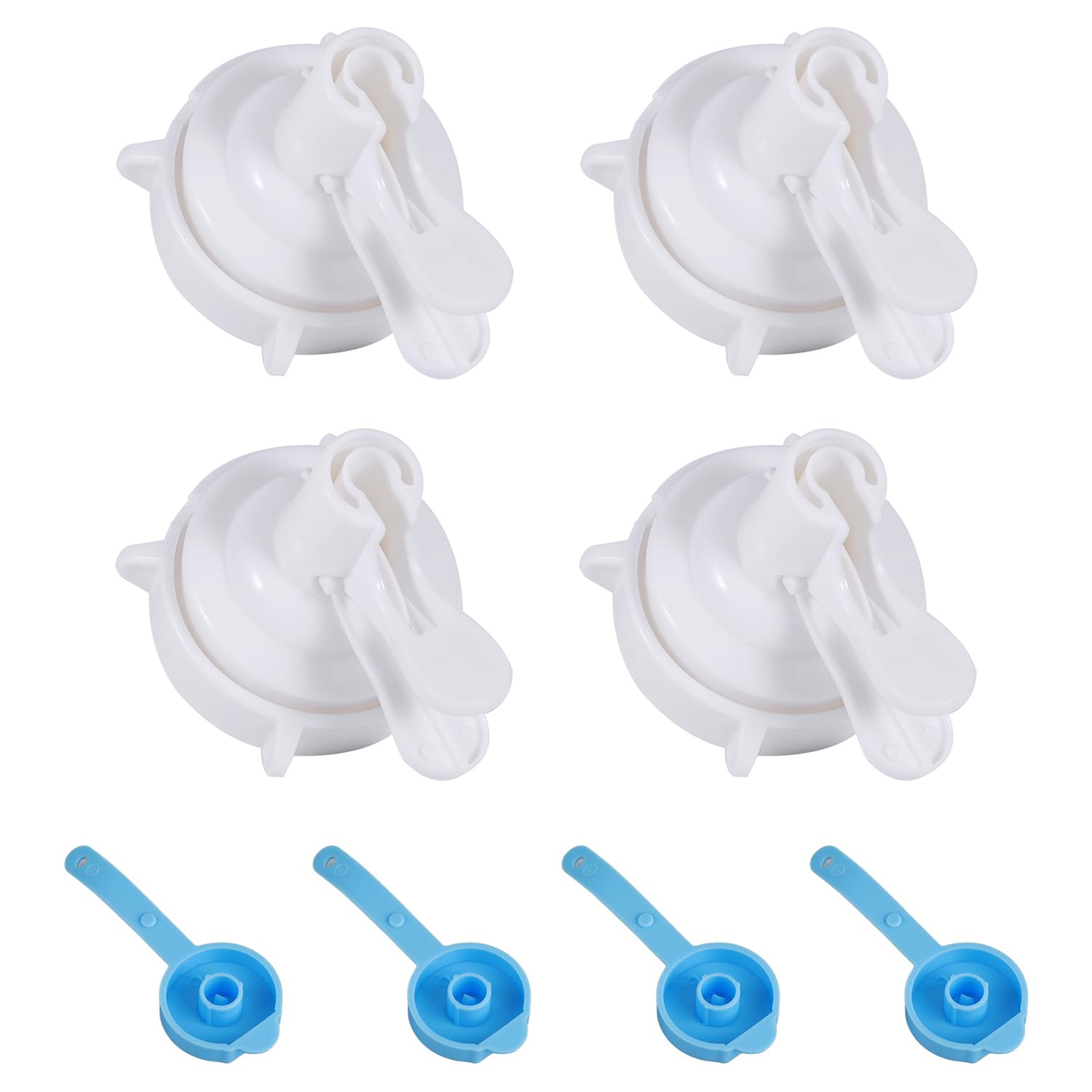 Water Dispenser Valve, Plastic Water Jug Dispenser Valve Reusable Water Jug Cap Spigot Faucet Water Bottle Replacement Top Valve for 55mm Drinking Bottle (4pcs)