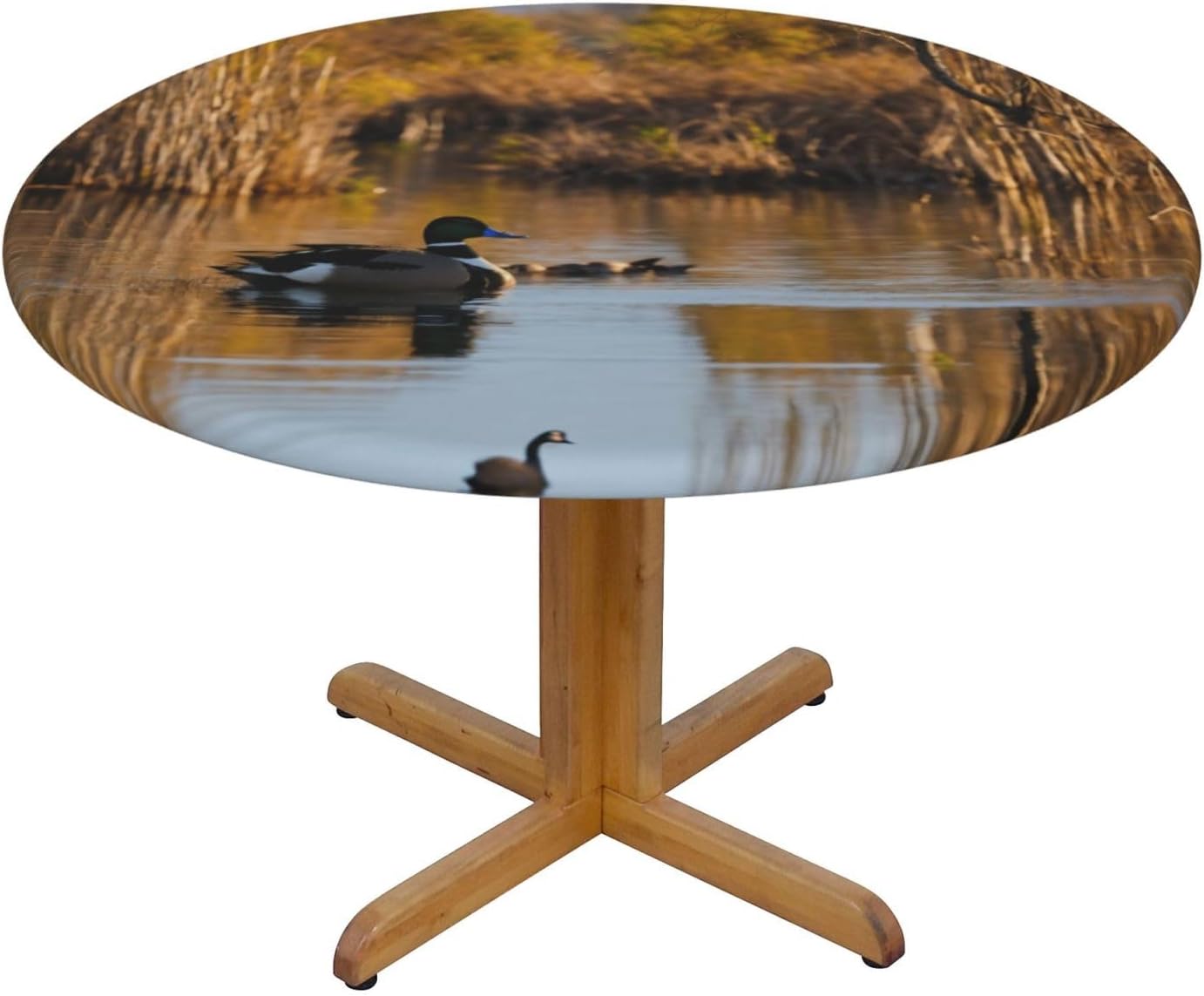 Loon Nature Bird Print Outdoor Patio Kitchen Decor Supplies Wipeable Round Table Cloth for Indoor Outdoor